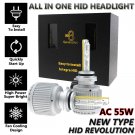 AC 55W HID Headlight Bulbs 6000K Xenon White H7 H1 H11 9005 9006 9012 Plug Play