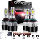 4x 2640W Combo LED Headlight Kit High & Low Beam 9005 + 9006 6000K Xenon White