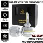 AC 55W 6000K High Power HID Headlight Kit 9006 9005 H10 9145 9140 H7 H11 Bulbs