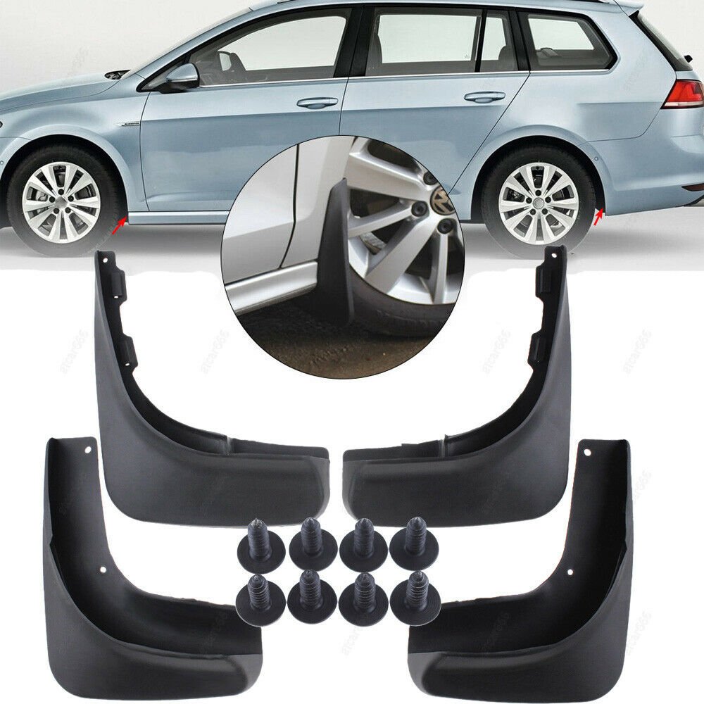 4Pcs Front Rear Mud Flaps Splash Guards Mudguards For VW Golf 6 MK6 Hatch 13-17