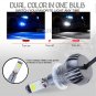 881 889 Upgrade LED Fog Light Bulbs Dual Color Still / Flash Mode White + Blue