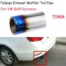 2Pcs Chrome Stainless Steel Rear Exhaust Tail Muffler Pipe For VW Golf/Scirocco