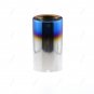 2Pcs Chrome Stainless Steel Rear Exhaust Tail Muffler Pipe For VW Golf/Scirocco