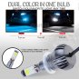 880 889 Dual Color 2-Mode Flash Blinking Bright LED Fog DRL Driving Light Bulbs