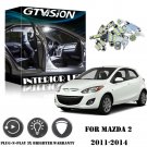 5Pcs Super Bright White 6000k Kit LED Interior Car Lights For 2011-2014 Mazda 2