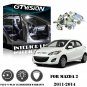 5Pcs Super Bright White 6000k Kit LED Interior Car Lights For 2011-2014 Mazda 2