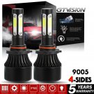 2x 6000K 9005 HB3 4COB LED Fog Driving Light High Low Beam Bulb 1900W 285000LM