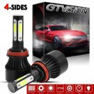 2Pcs LED Headlight Kit H11 6000K White 1900W Low Beam for Honda Civic 2016-2017