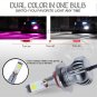 2x 9005 9145 H10 LED Fog Light Bulb Dual Color w/ Flash Mode White + Pink Purle