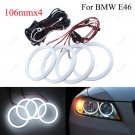 4X106mm Cotton LED Angel Eyes Halo Light For BMW E46 3 Series 2D Coupe Facelift