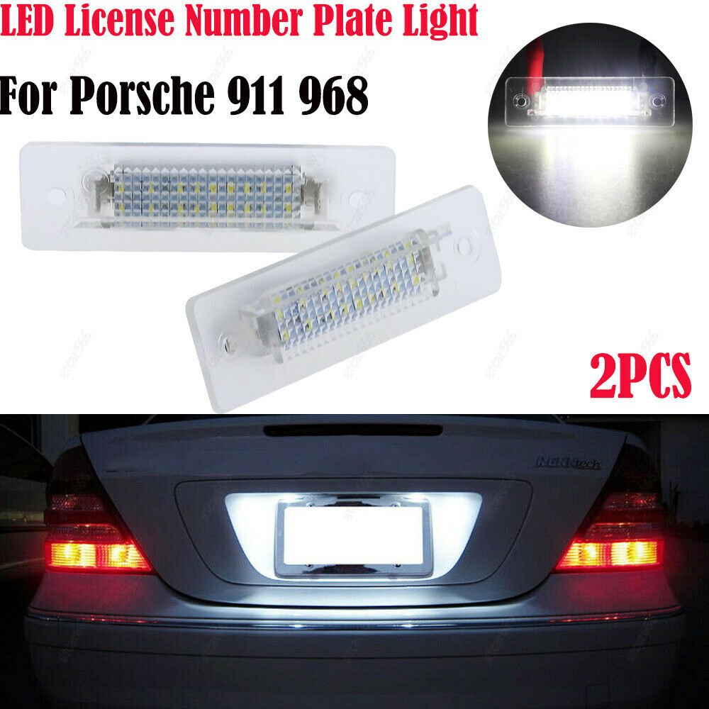 2Pcs LED License Number Plate Light Bulb For Porsche 911 GT3 Boxster 968 Canbus