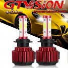 2Pcs H7 1800W 270000LM LED Headlight Kits High Low Beam Bulbs 4-Side 6000K White