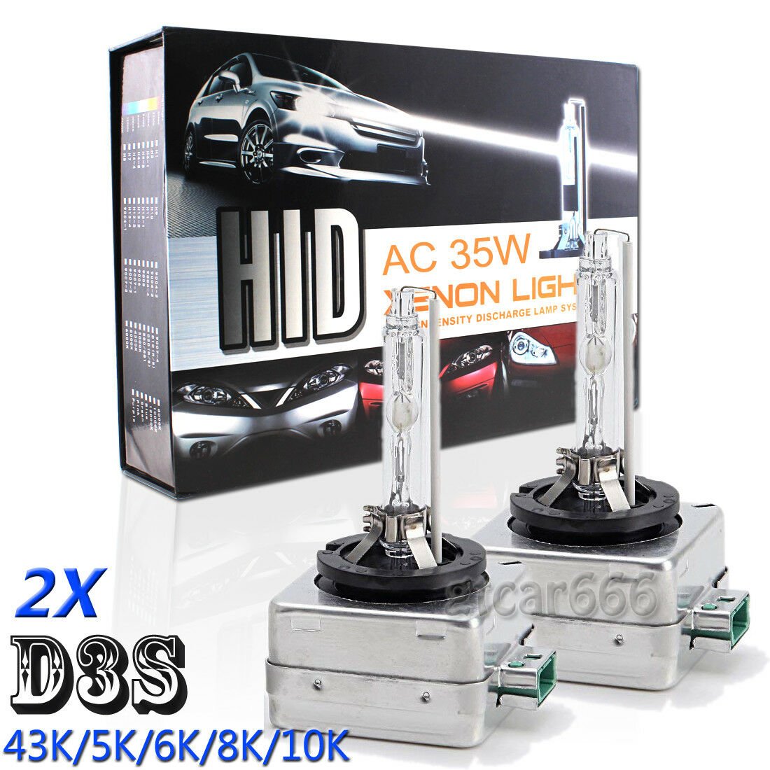 35W D3S Xenon HID Headlight High Low Beam Light Bulb For Cadillac 43K 5K 6K 8K