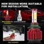 2Pcs 9006 HB4 LED Headlights Bulbs Kit Low Beam 1800W 270000LM 6000K White 12V