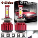 2X H4 9003 4-Side LED Headlight Bulbs Conversion Kit High Low Beam 27000LM 1800W