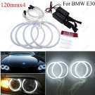 4Pcs 120mm CCFL White Angel Eye Halo Ring Light LED For BMW 3 5 7 Series E30 E32