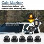 5xBright Amber 9LED Smoke Cab Marker Clearance Light Assembly for 99-16 Ford E/F