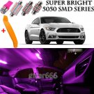 8 x Ultra PINK Interior LED Lights Kit + TOOL For 2015 - 2018 Ford Mustang