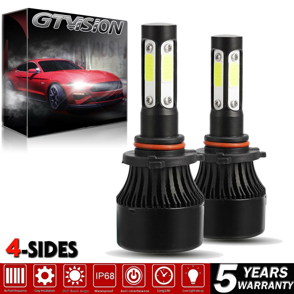 2X LED Headight Bulb H4 H7 H11 9006 9005 9145 H9 H8 6000k White 1900W 285000LM