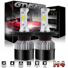 2x H4 9003 1320W 198000LM COB LED Headlight Bulbs KIT Hi-Lo Beam 6000K HID White