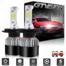H4 9003 LED Headlight Bulbs Conversion Kit High Low Beam 198000LM HID COB Chips