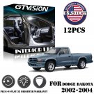 12x White LED Interior Light Package Kit Fit 2002-2004 Dodge Dakota White +Tool