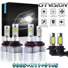 H11 9005 LED Headlight + Fog Light 9145 9140 For Dodge Ram 1500 2500 3500 09-18