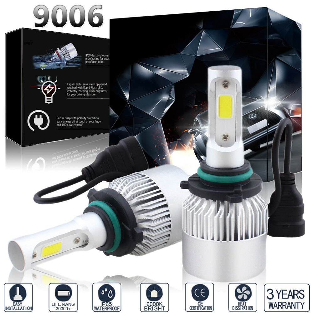 1400W 210000LM 2 Sides LED Headlight Kit 9006 HB4 6000K Bright HID White Bulbs