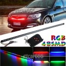 22" 7-Color Waterproof LED Knight Rider Scanner Light Strip Kit Remote Control
