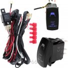 12V-24V Roof LED Light Bar & Relay Wiring Harness ON-OFF Laser Rocker Switch Kit