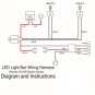 12V-24V Roof LED Light Bar & Relay Wiring Harness ON-OFF Laser Rocker Switch Kit