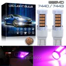 2X 92-4014SMD 7443 7440 LED Pink Daytime Running Light Backup Reverse Lamp Bulb