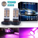 2X Pink Purple 5202 5201 Car Truck Fog Lamp DRL Daytime Running Lights LED Bulbs