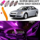 16 x Ultra PINK Interior LED Lights Kit + TOOL For 2006 - 2013 Chevy Impala