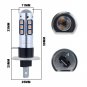 15SMD H1 3030 LED Fog Light Bulbs Car Driving Lamp Replacement Pink Purple DRL