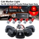 5x Red LED Roof Running Cab Marker Light Kit For 1999-16 Ford F-250 F-350 Truck