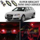 23X Red LED Interior Light Bulb Package Kit For Audi A4 S4 B6 B7 Sedan 2002-2008