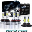 9005 + H11 + 5202 H16 LED Headlight Bulbs For GMC Sierra 1500 2500 HD 2007-2013