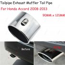 1x Chrome Stainless Steel Rear Exhaust Tail Muffler Pipe For Honda Accord 08-13