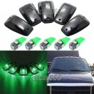 5x Roof Running Cab Marker Light Smoke Cover For 1988-2002 Chevy GMC + Green LED