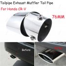 1Pcs Chrome Stainless Steel Rear Exhaust Tail Muffler Pipe For Honda CR-V 76mm