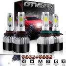 4pc 9005 + 9006 6000K 2640W 396000LM Combo LED Headlight Kit High Low Beam Bulbs