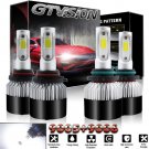 4x 9005 + 9006 2640W 396000LM Combo LED Headlight High Low Beam Bulb 6000K White