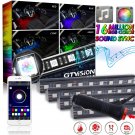 Multi-Color Wireless Music Control RGB LED Strip Lights for Car Interior Lights