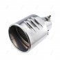 2Pcs Chrome Stainless Steel Rear Exhaust Tail Muffler Pipe For Cruze Focus 60mm