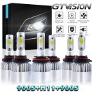 9005 H11 LED Headlight Hi/Lo Beam + Fog Light 9145 9140 for 2015-2018 Ford F-150