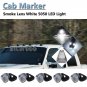 5x Smoke Lens Cab Roof Marker Light + Bright White LED For 1999-2016 Ford E/F150