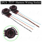 2x 3157 Bulb Socket Brake Turn Signal Light Harness Wire Plug Connector Decoder