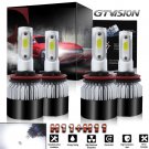 4pc LED Headlight Bulbs H11 + H11 Combo 2640W 396000LM High Low Beam Fog Light