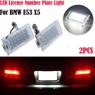2x Error Free Bright White LED License Plate Lights For Bmw E53 X5 1999-2003 X3